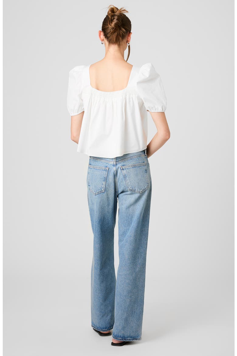 Cambria Cotton Puff Sleeve Top, Alternate, color, SUMMER WHITE