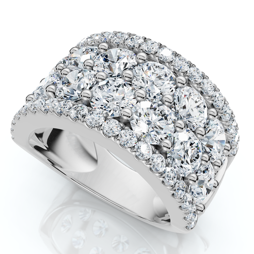 Bliss Diamond 3 1/2ct Diamond Wedding 11mm Wide Anniversary Ring 14k Gold Lab Grown In 14k White Gold