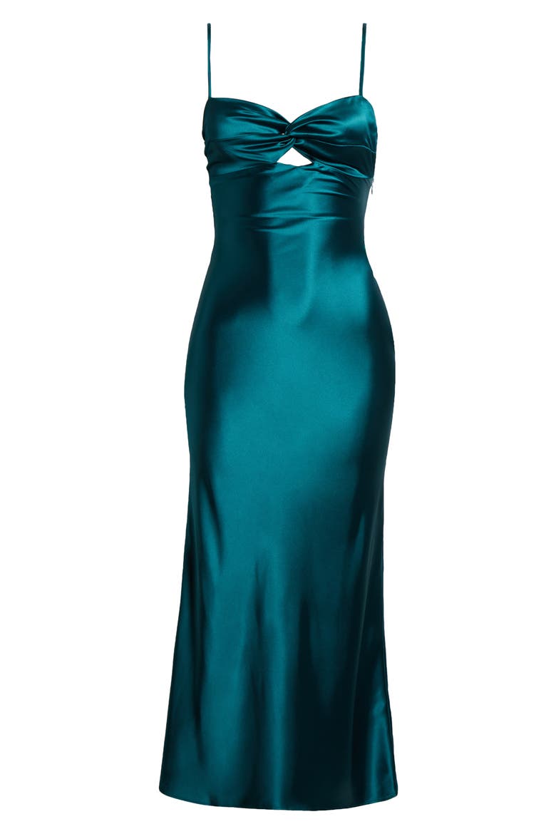 Blackthorn Satin Maxi Dress, Alternate, color, GREEN