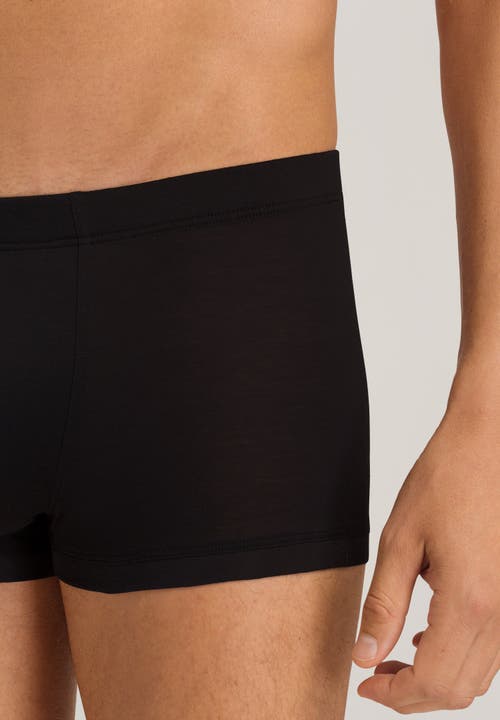 Hanro Cotton Sporty Boxer Brief In Black