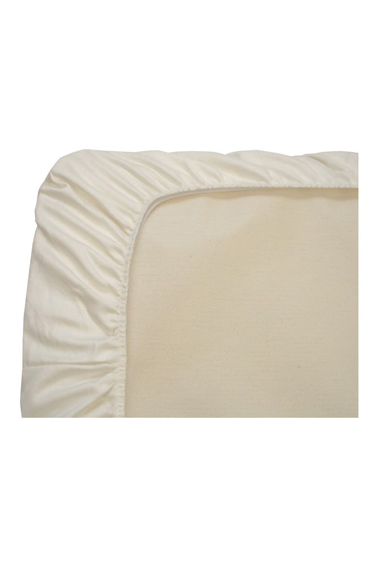 Organic Cotton Waterproof Fitted Crib Protector Pad, Alternate, color, NATURAL