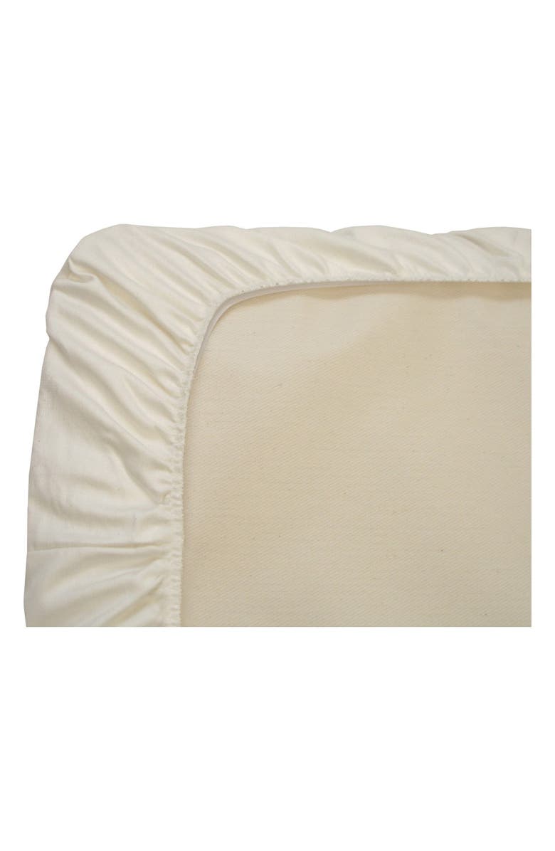 Naturepedic Organic Cotton Waterproof Fitted Crib Protector Pad, Alternate, color, Natural