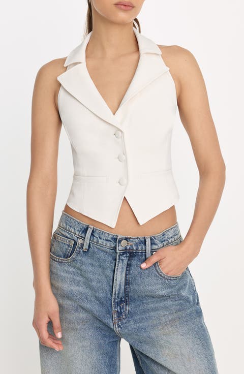Luxe Suiting Halter Vest (Regular & Plus)