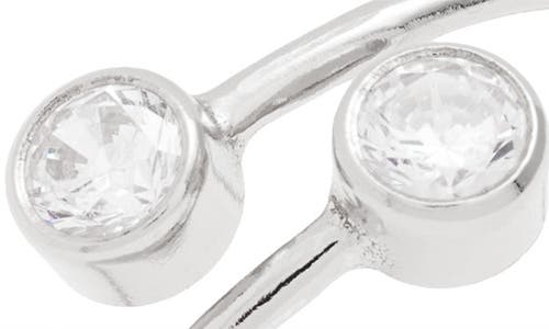 Nashelle Adjustable Cubic Zirconia Wrap Ring In Sterling Silver