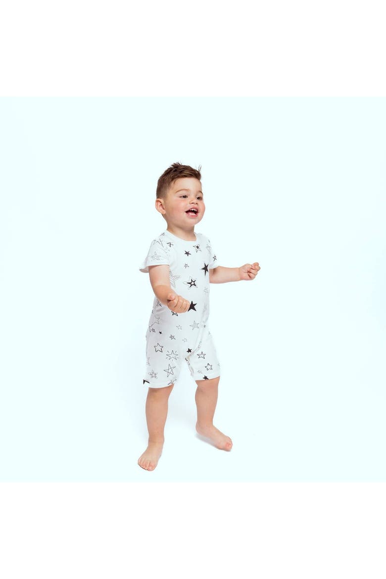 Baby Organic Romper, Alternate, color, Stars