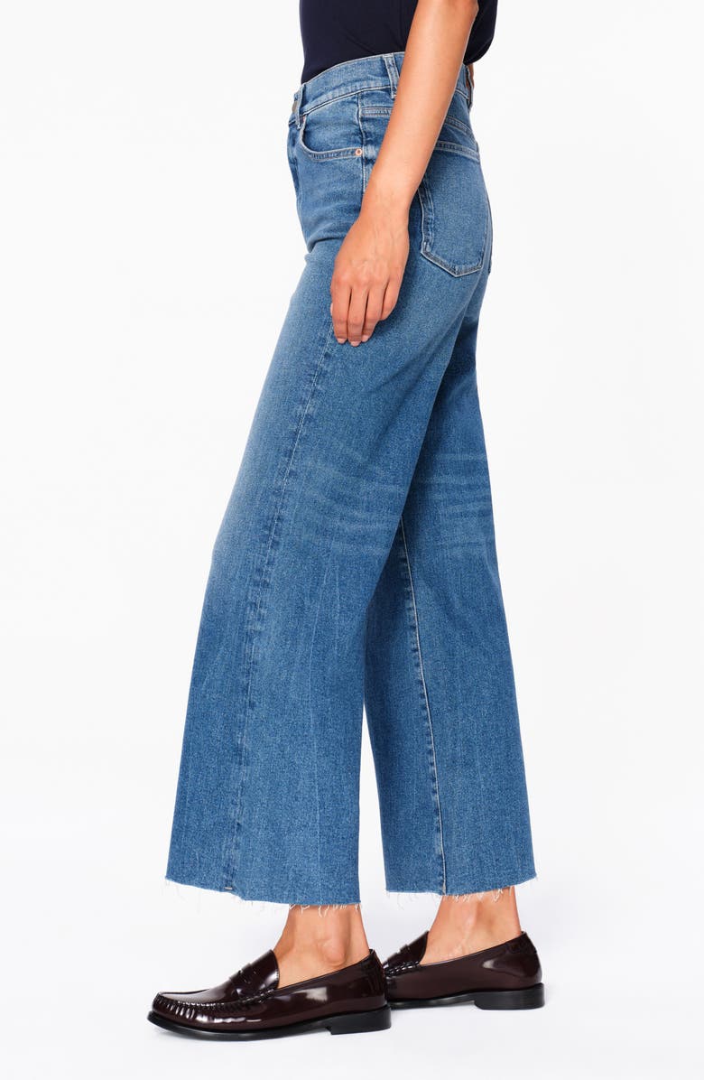 DL1961 Hepburn Raw Hem High Waist Ankle Wide Leg Jeans, Alternate, color, 
