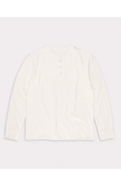 Bliss Cotton Long Sleeve Serafino T-shirt