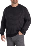 Perry Ellis Big & Tall Textured Crewneck Sweater