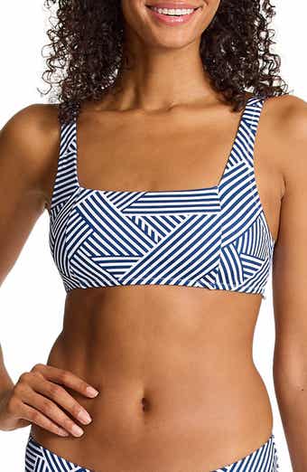 Palm Modern Stripe Bikini Top