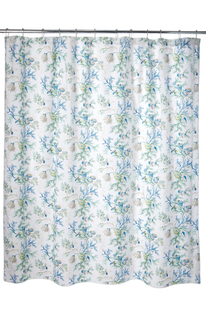 Matouk Del Tesoro Shower Curtain, Main, color, 