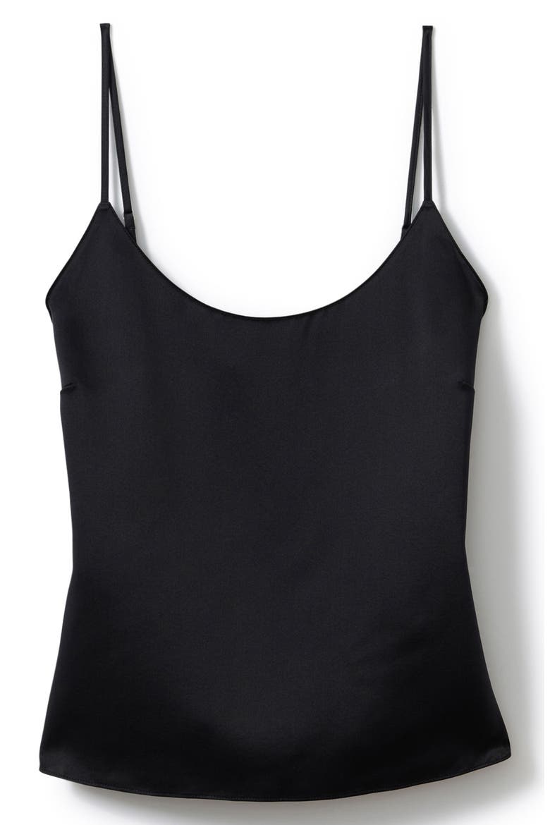 Silk Pajama Camisole, Alternate, color, BLACK