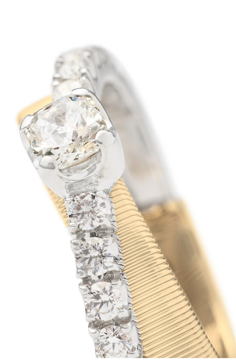 Marco Bicego Masai 18K Gold Coil & Diamond Double Band Ring, Alternate, color,