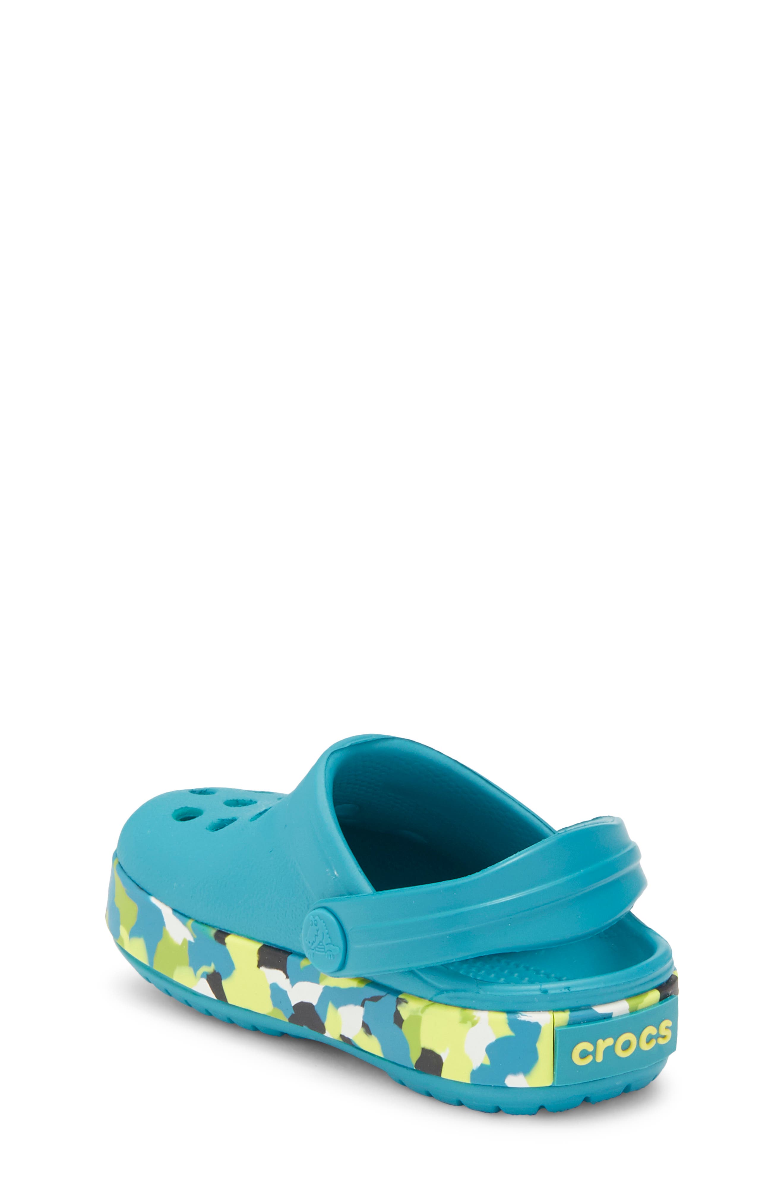 CROCS Kids' Glow Confetti Clog, Alternate, color, Turbo Teal/ Multi