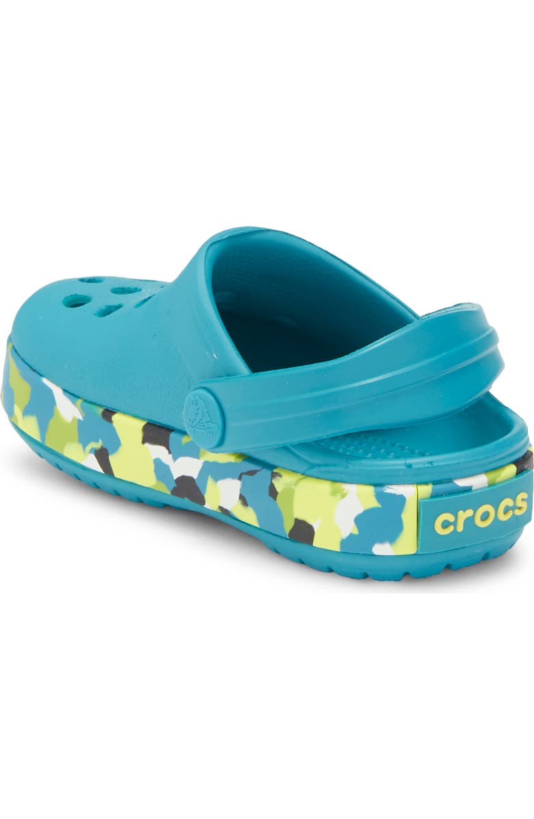 CROCS Kids' Glow Confetti Clog, Alternate, color, Turbo Teal/ Multi