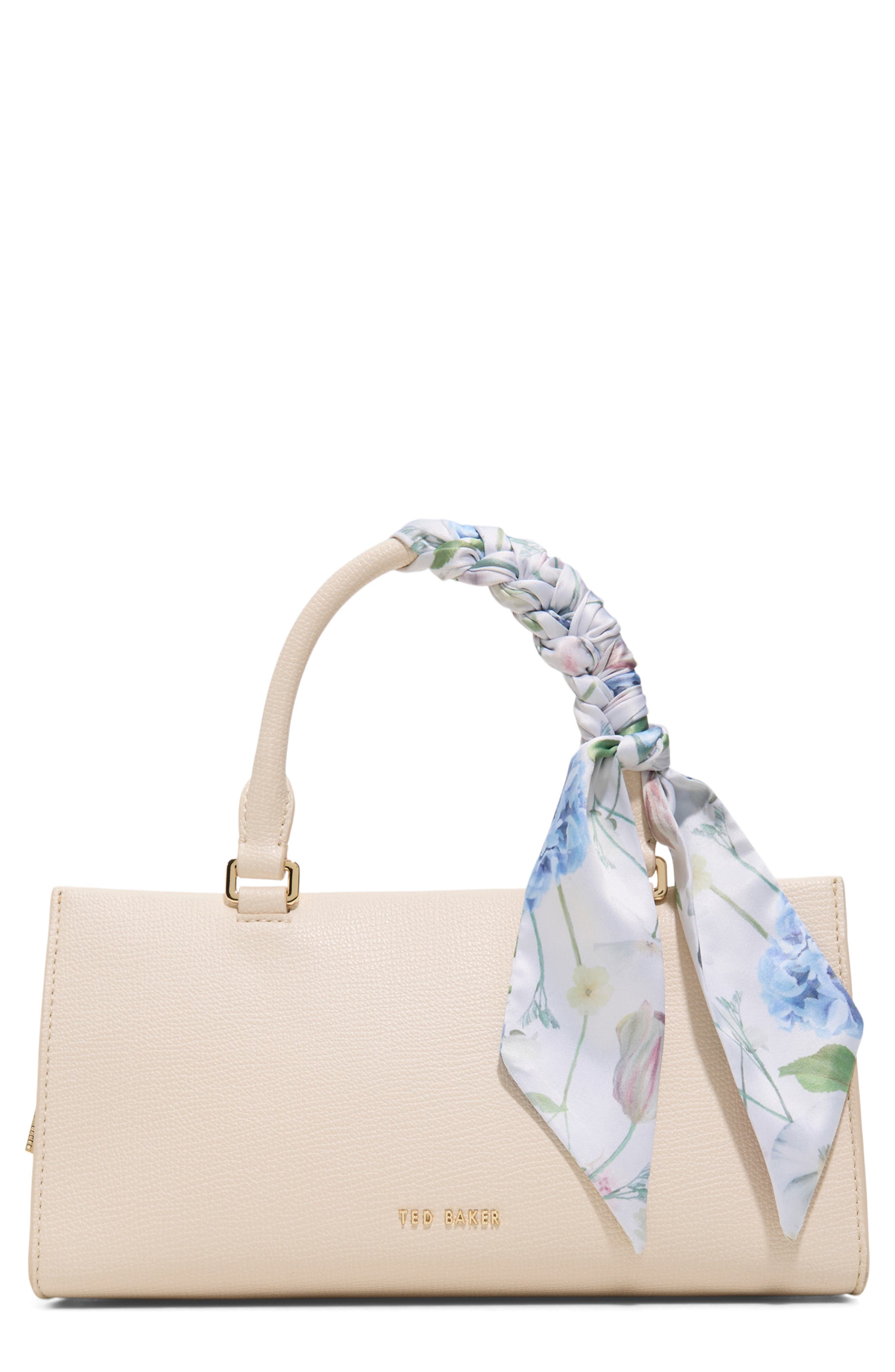 Farah Faux Leather Handbag, Main, color, ICE