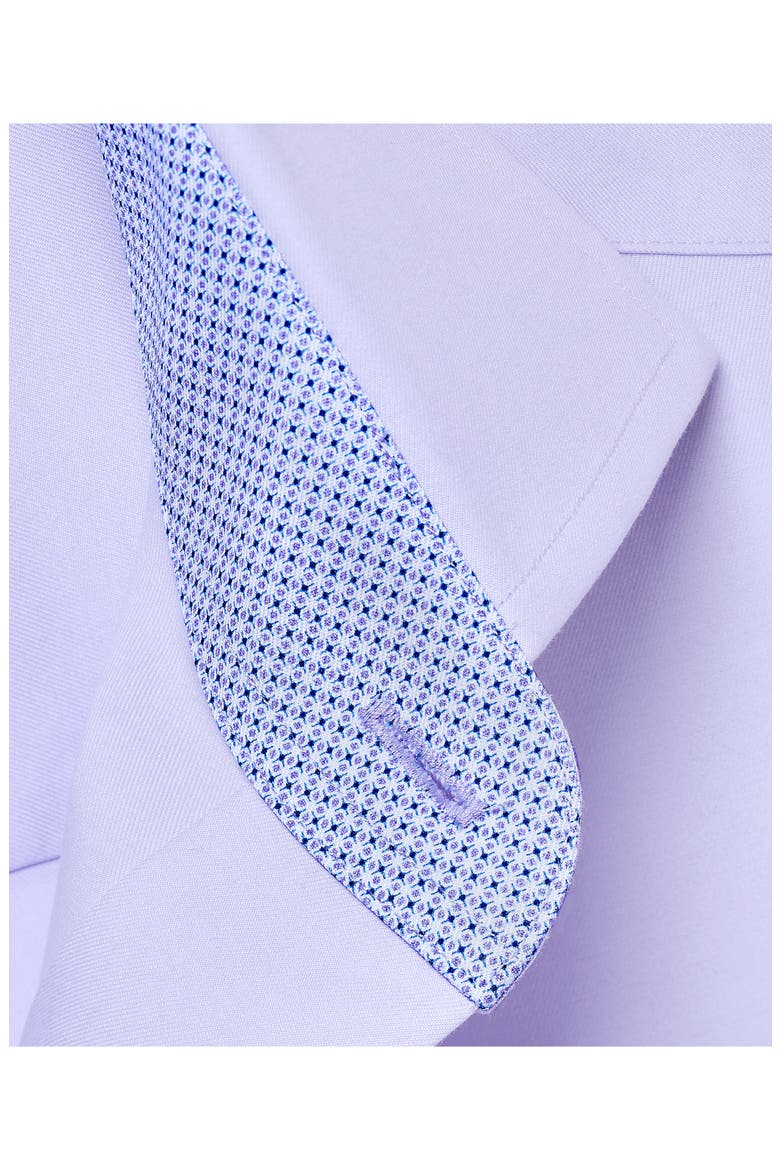 Trim Fit Cotton Twill Dress Shirt, Alternate, color, LILAC