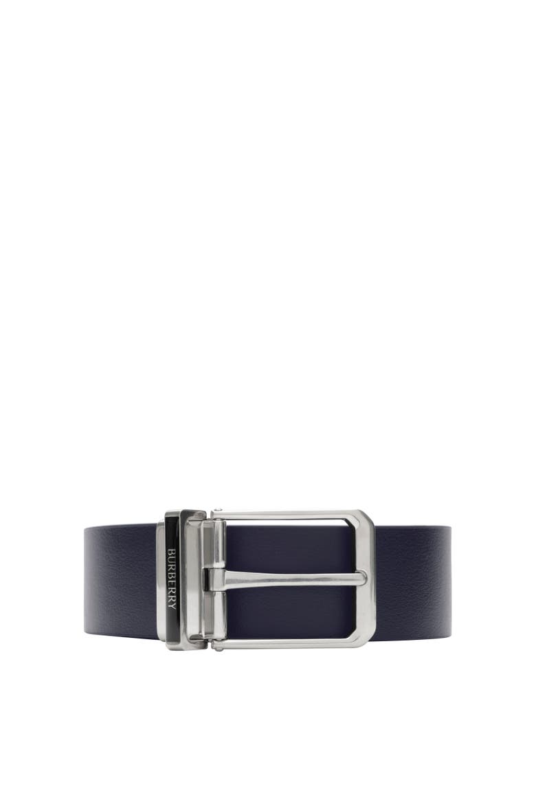 Reversible Leather Enamel Logo Belt, Alternate, color, Ink blue/black