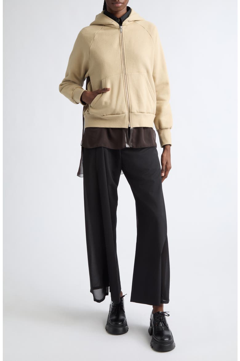 Zip Hoodie, Alternate, color, BEIGE