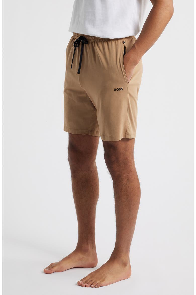 Knit Lounge Shorts, Alternate, color, MEDIUM BEIGE