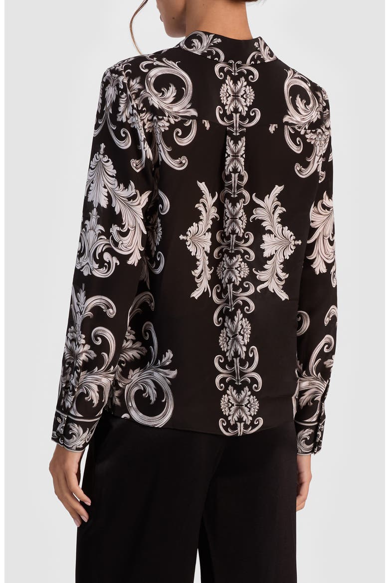 Willa Florentine Print Button-Up Shirt, Alternate, color, WINTERS TALE
