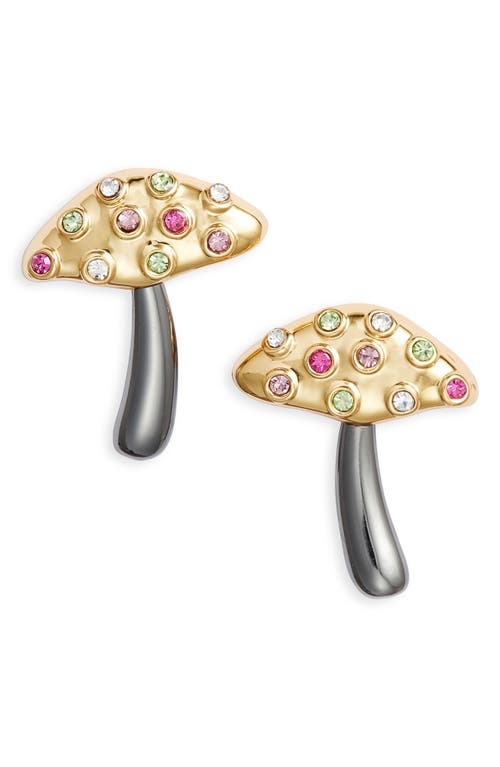 Lele Sadoughi Mushroom Button Earrings in Jeweled Meadow 