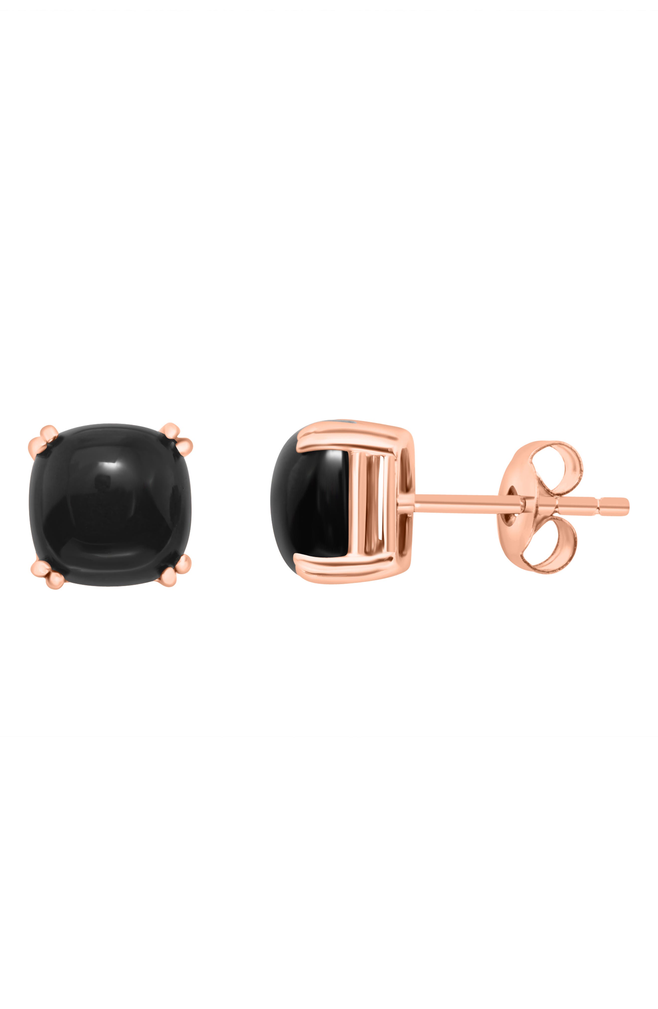 EFFY 14K Gold Onyx Cabochon Cushion Stud Earrings