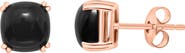EFFY 14K Gold Onyx Cabochon Cushion Stud Earrings