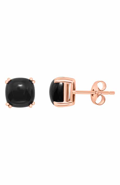 EFFY 14K Gold Onyx Cabochon Cushion Stud Earrings
