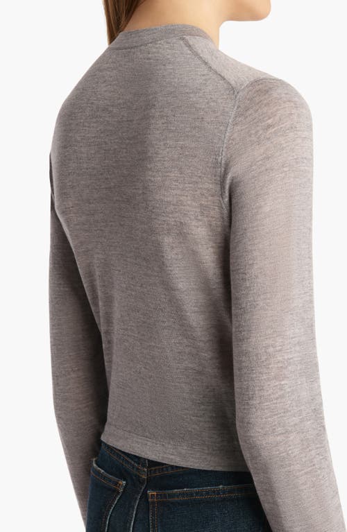 Khaite Brieta Merino Wool Blend Cardigan In Gray