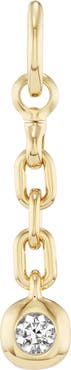 Uniform Object Carriage Bezel Set Diamond Chain Drop Pendant