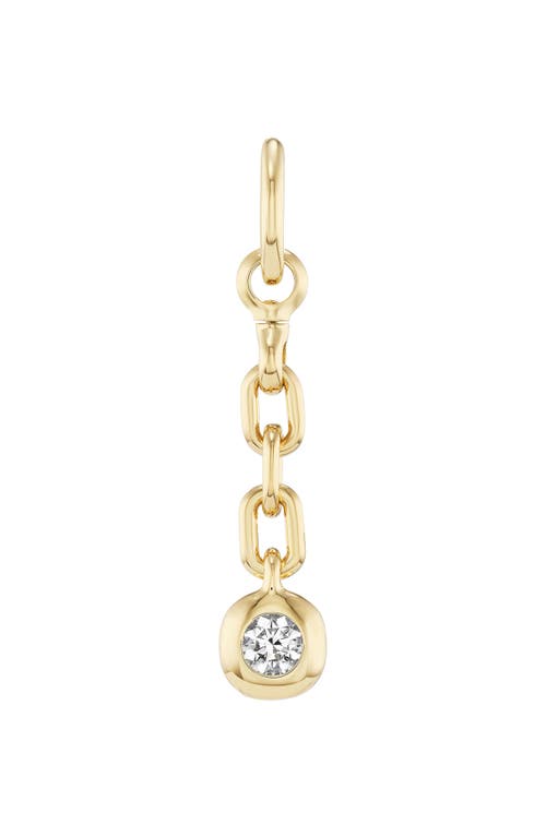 Uniform Object Carriage Bezel Set Diamond Chain Drop Pendant In Gold