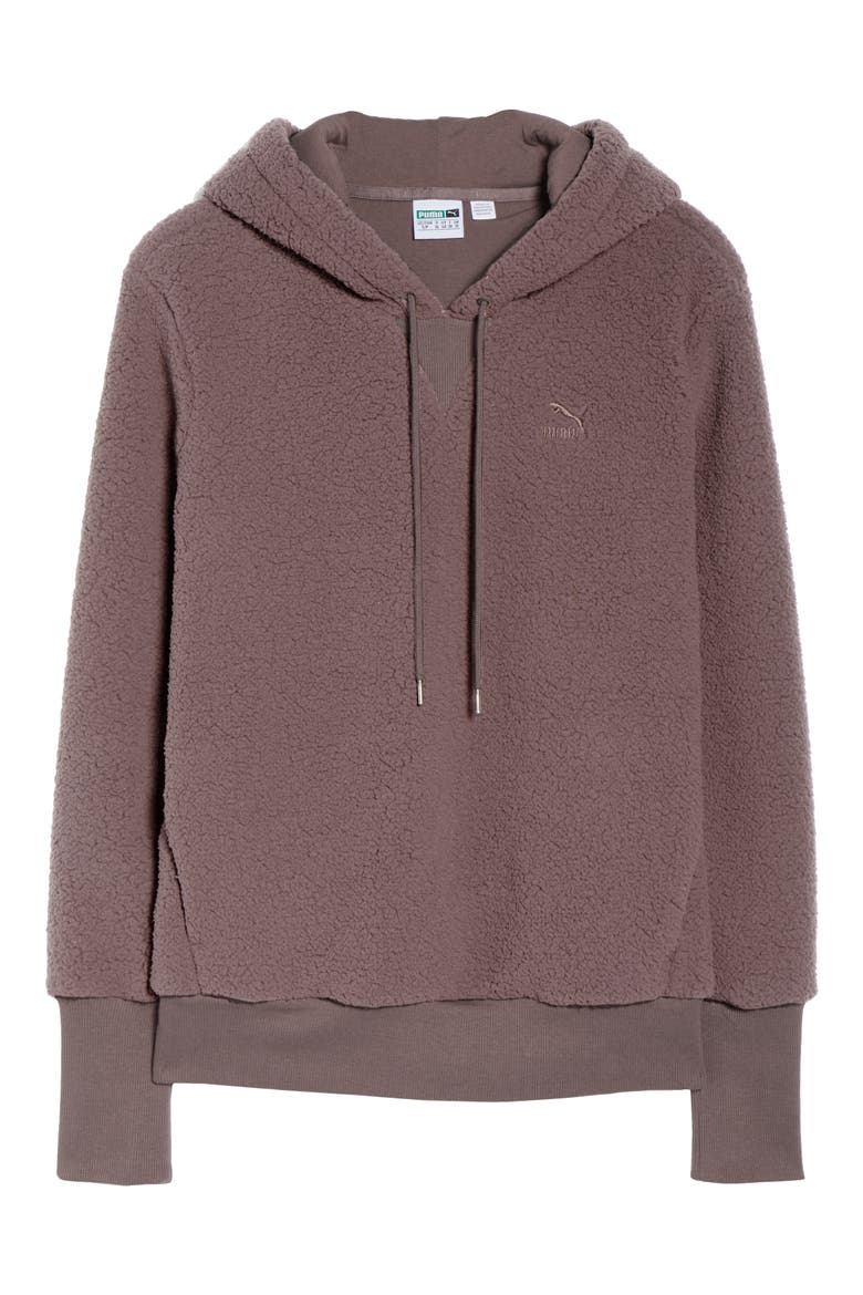 Downtown Fleece Hoodie, Alternate, color, PEPPERCORN