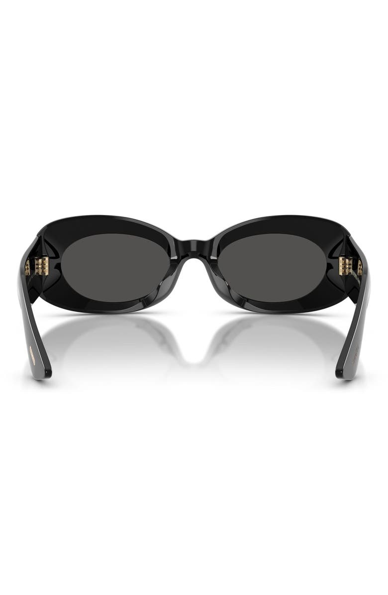 Oliver Peoples x KHAITE 51mm Oval Sunglasses, Alternate, color, Black / Grey