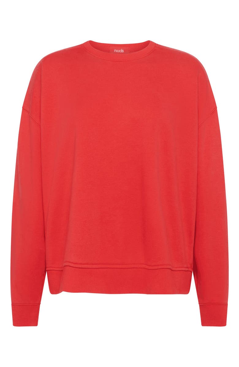 nuuds Classic French Terry Crewneck Sweatshirt, Alternate, color, Sunfaded Hibiscus
