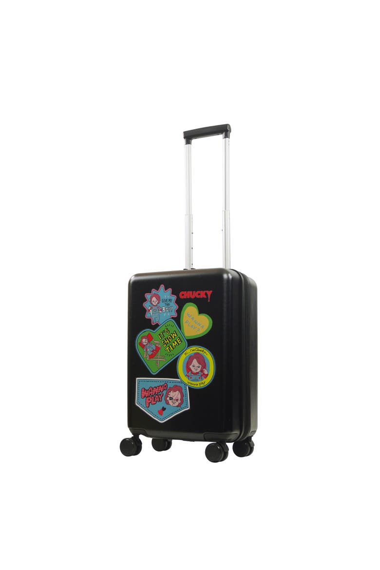 UNIVERSAL STUDIOS CHUCKY 22.5" CARRY-ON LUGGAGE, Main, color, BLACK