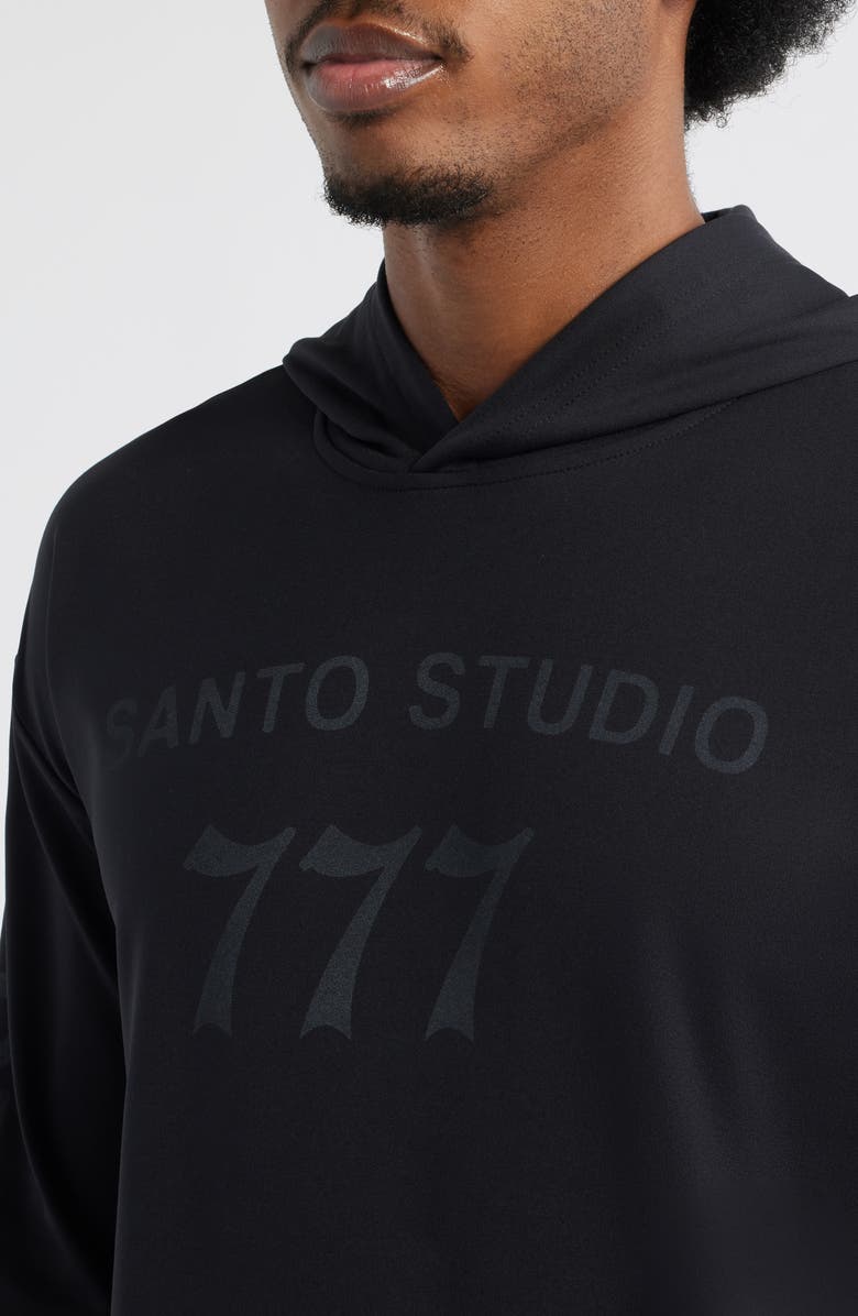 SANTO STUDIO Tempo 777 Comfort Fleece Graphic Hoodie, Alternate, color, Black