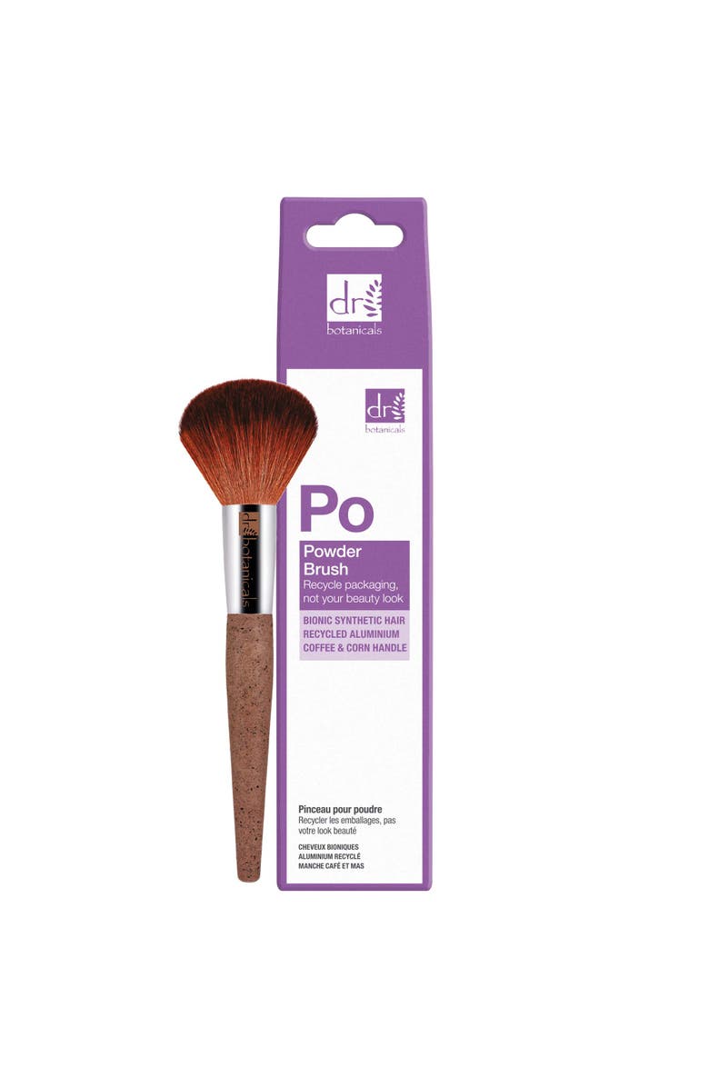 DR BOTANICALS Coffee Ground Powder Brush, Alternate, color, White