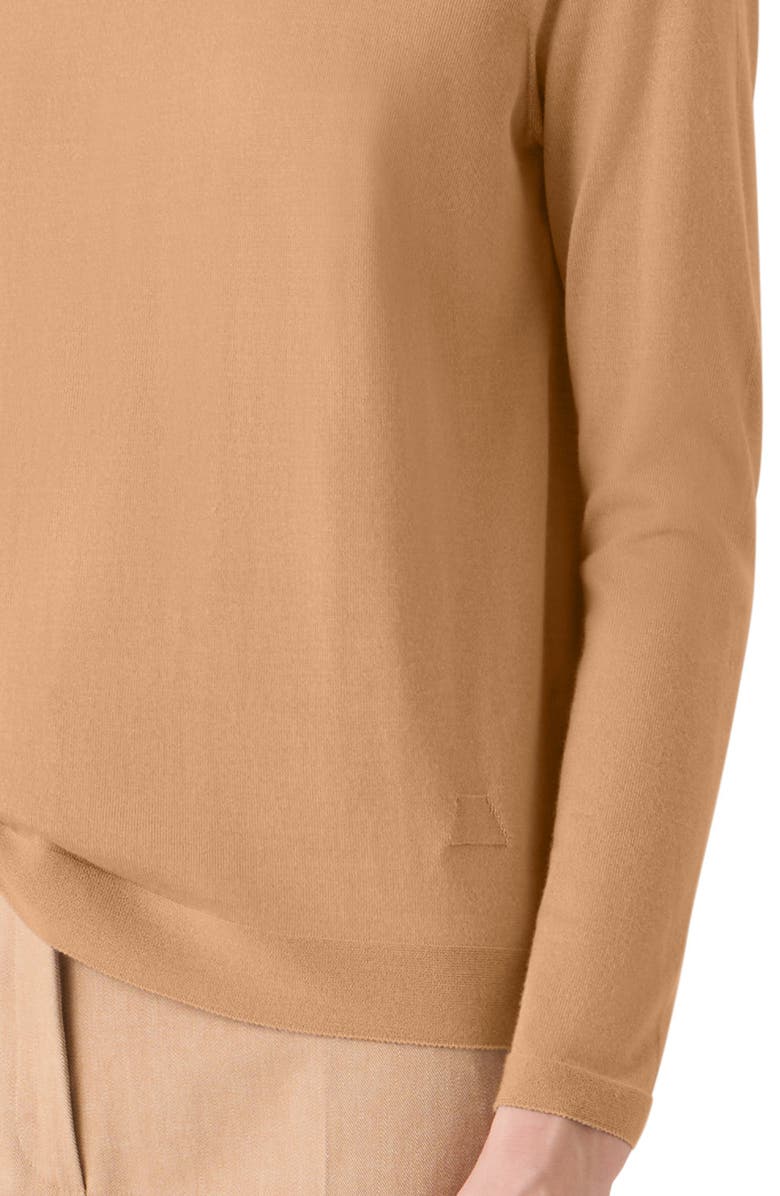 Akris Fine Cashmere & Silk Sweater, Alternate, color, Camel