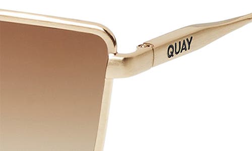 Quay Entourage 138mm Gradient Shield Sunglasses In Gold