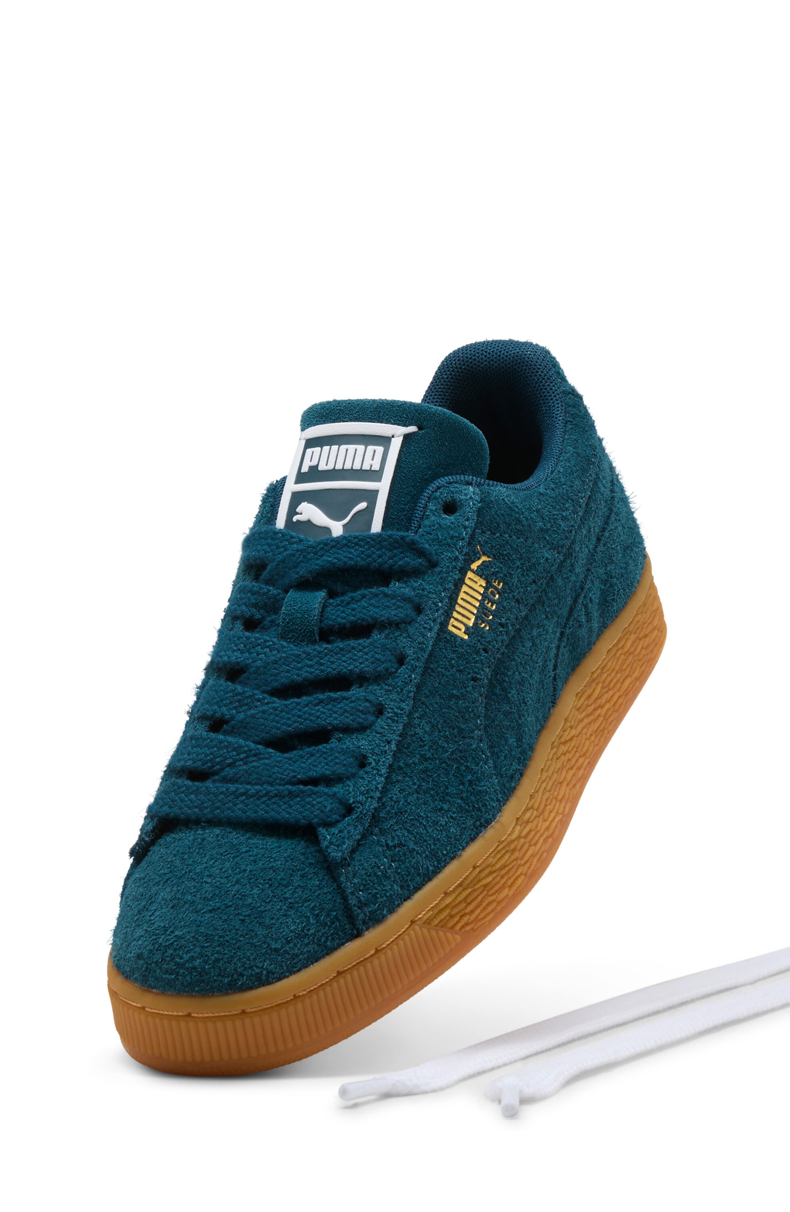 Kids' Suede Forever Sneaker, Alternate, color, MIDNIGHT PETROL/ GUM