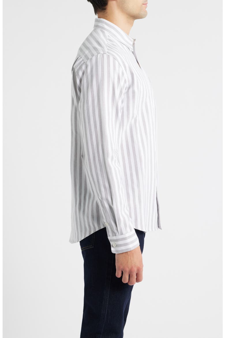 Directors Oxford Button-Up Shirt, Alternate, color, GREY STRIPE