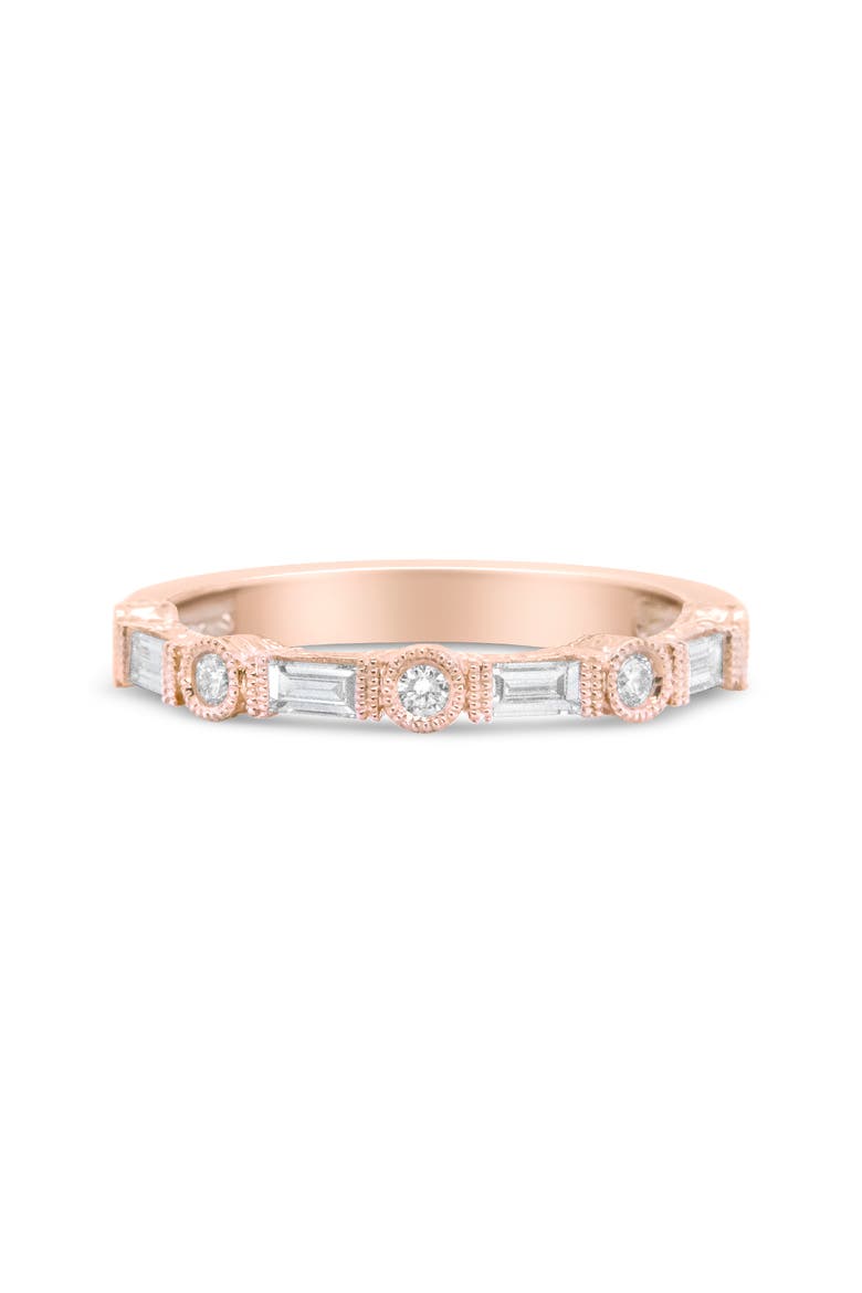 14K Rose Gold 3/8 Cttw Diamond Bridal Band Ring, Main, color, Pink