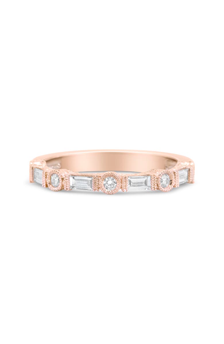 Haus of Brilliance 14K Rose Gold 3/8 Cttw Diamond Bridal Band Ring, Main, color, Pink