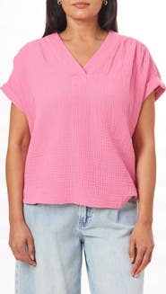 C & C California Carmel Gauze Top