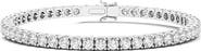 HauteCarat Round Cut Lab Grown Diamond Tennis Bracelet