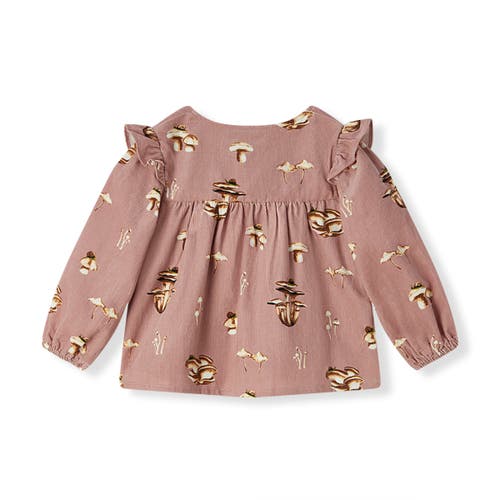 Milkbarn Organic Corduroy Long Sleeve Top In Brown