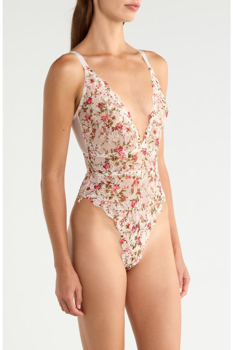 Floral Lace Teddy, Alternate, color, FIELD FLORAL