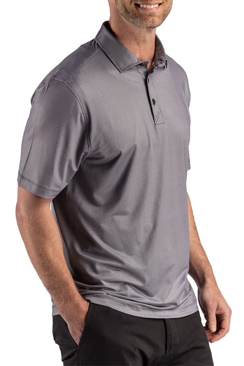 Pike Microprint Epic Confidence Performance Polo, Alternate, color, BLACK