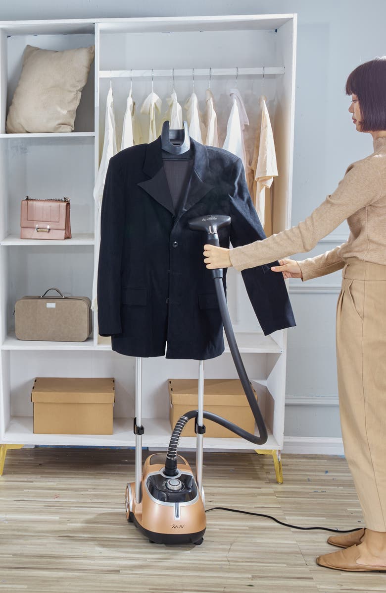 SALAV Professional Dual Bar Garment Steamer & Ironing Board - Refurbished, Alternate, color, Gold