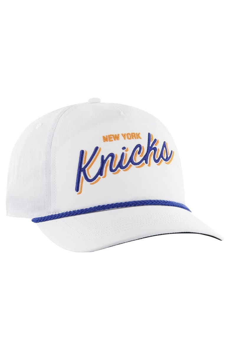 '47 Men's '47 White New York Knicks Fairway Hitch brrr Adjustable Hat, Alternate, color,
